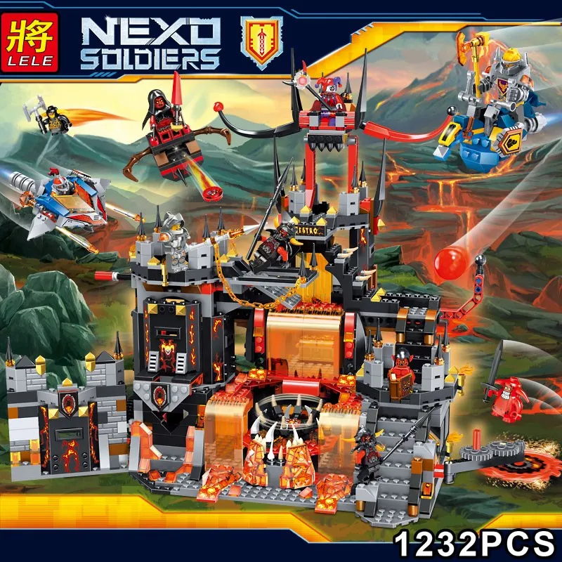 

LELE Mobile Castle Educational Building Blocks Toys For Children Gifts Hero Nexo Knight Weapon Compatible With Legoe