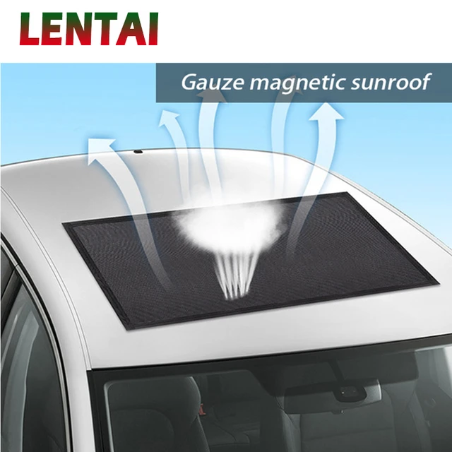 LENTAI 1PC Car Sunroof Cover Sun Visor Mesh Mosquito Dust
