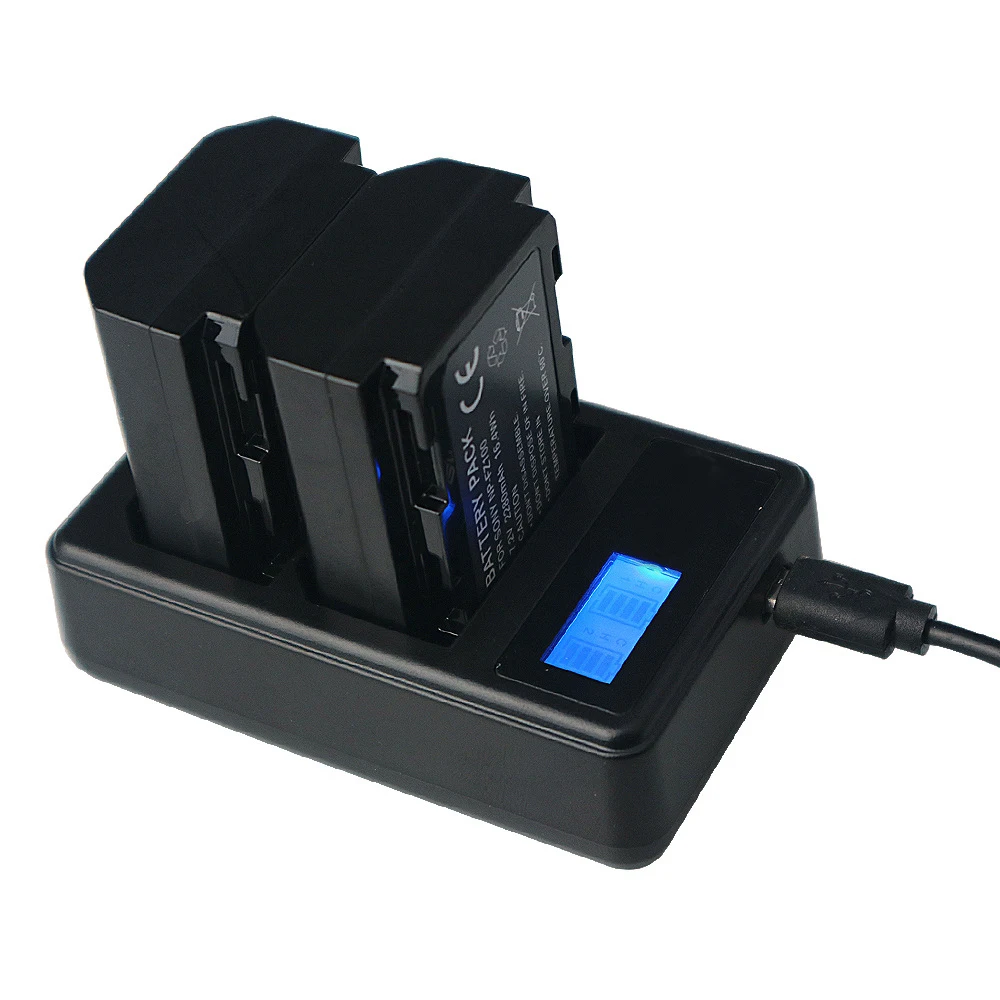 4pc NP-FZ100 Battery+npfz100 NP fz100 Smart LED Double Hole Battery Charger For Sony Alpha 9 A9 9R A9R 9S A9S A7RIII A7R3 BC-QZ1