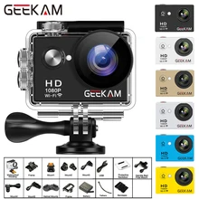 GEEKAM W9 Экшн-камера Ultra HD 1080P 12MP Wi-Fi 2," водонепроницаемая камера для записи видео на Шлем s Sport Cam