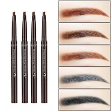 Натуральный стойкий карандаш для татуажа бровей, водостойкий, черный, коричневый, для бровей, набор для макияжа, красивый карандаш для бровей с кисточкой