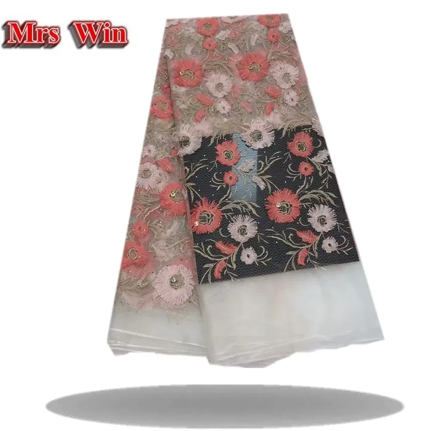 Beautiful European embroidered lace fabric charming African wedding French mesh 2018. | Дом и сад