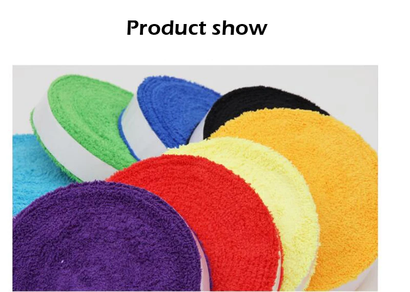 1pc High Quality Anti-slip Racket Overgrips Cotton Towel Grip Gym Fitness Sport Anti-skid Sweat Tape (1)
