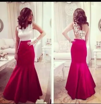 

Sexy Mermaid One Shoulder Floor Length Lace Taffeta Evening Dresses Formal Long Prom Dress Custom Make Size 2 4 6 8 10 12 14 16