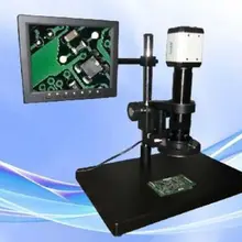 Цифровой промышленной инспекции зум видео микроскоп USB и VGA выход+ CCD камера ya