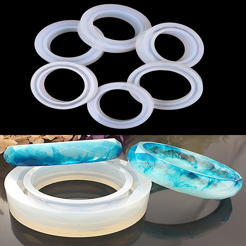 

2 Styles 3 Sizes Soft Silicone Jewerly Mould Epoxy Bracelet Bangle Mold Hand Resin Craft Jewelry Making Mold