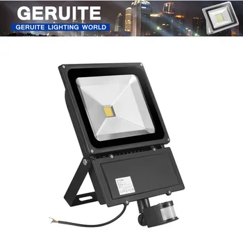 

2 PCS GERUITE 100W LED Sensor Flood Light 7000LM AC 85-265V IP65 Outdoor Induction Lighting Sensor Floodlight LED Lamp