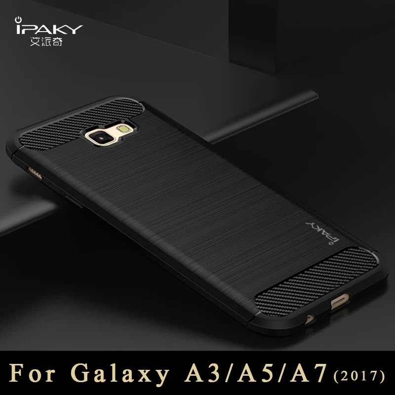 

Original ipaky silicone Back Cover For samsung galaxy a3 a5 2017 case Luxury Brushed TPU case For samsung galaxy a5 a7 2017 case