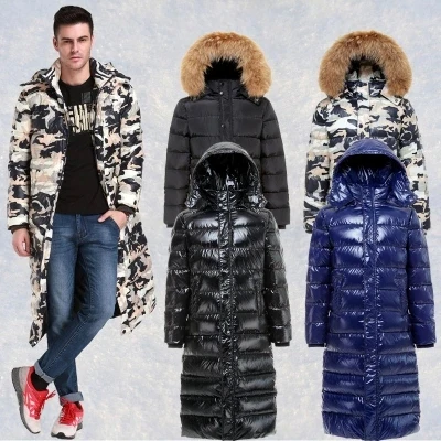 In 2015 on the new man more winter long down jacket long heavy hair collar camouflage