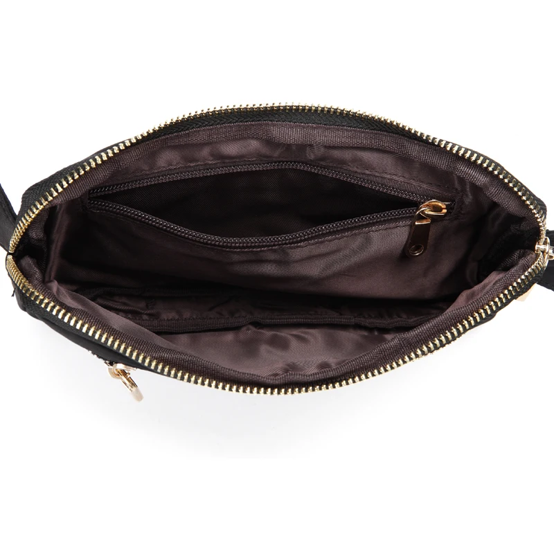 Annmouler полиэфирная Женская поясная сумка большой емкости черная поясная сумка с двойной молнией женская нагрудная сумка 4 цвета
