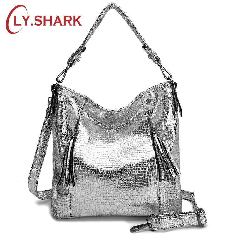 Женская сумка через плечо LY.SHARK черная мессенджер из искусственной кожи с