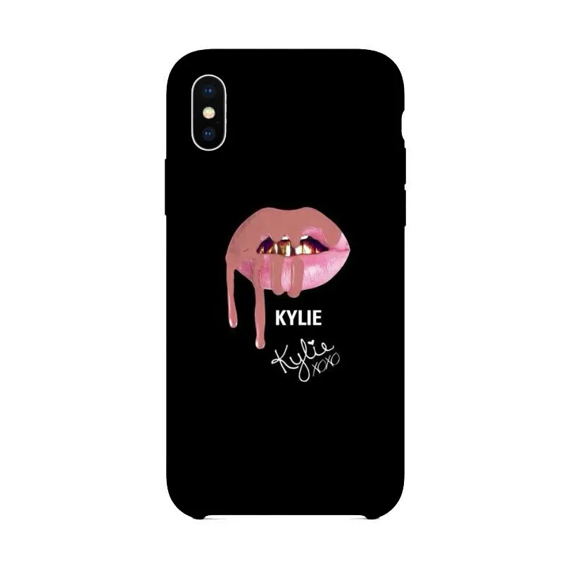 Чехол для телефона из ТПУ Kylie Jenner с губами и помадой макияжа сексуальный черный