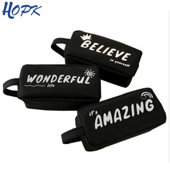 Astuccio nero per la scuola grande per ragazza ragazzo regalo forniture di cancelleria per la scuola astuccio per matite in Silicone carino astuccio per matite