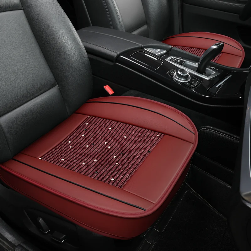 

KKYSYELVA 1pcs Universal Pu Leather Car Seat Cover Cushion Protection Pad Mat Voiture Auto Seat Protector Interior accessories