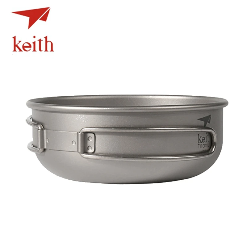 Keith titanio puro ollas set camping Utensilios de cocina Vajilla cubiertos picnic set de cocina tazón pan pot recorrido al aire libre senderismo Cocina