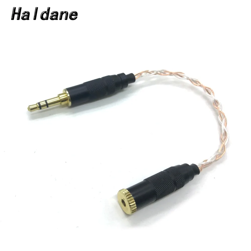 

Free Shipping Haldane 10cm 3.5mm Stereo Male to 2.5mm TRRS Balanced Female Hi-End Audio Adapter Copper Silver Plated Cable