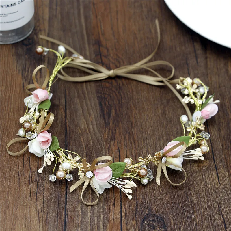 2018 г. женские ручной работы цветок Свадебные заставки head jewelry аксессуары для