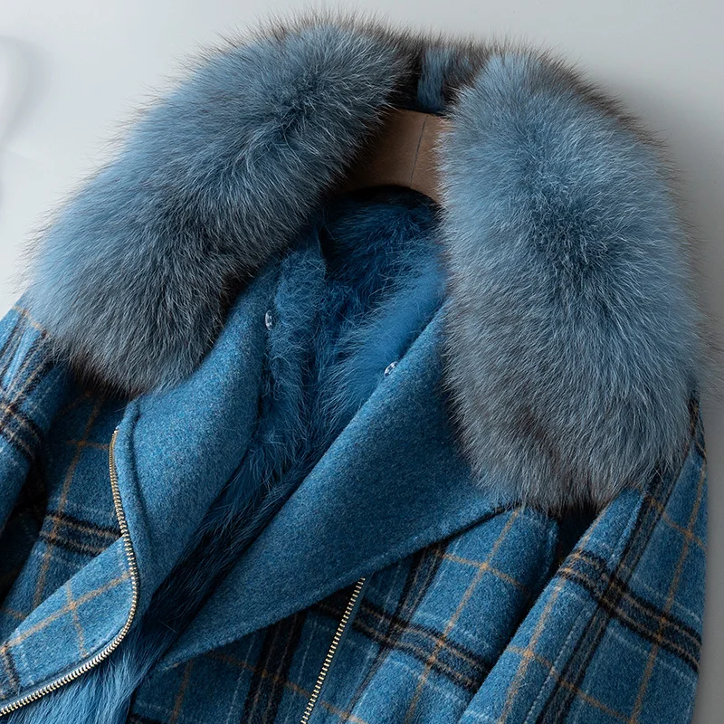 Hiver Réel Renard 2018 Zt1261 Veste Manteau De blue Beige Femme Automne Femelle Coréen Fourrure Femmes Doublure Vêtements Parka Vintage En Br8rOqITw