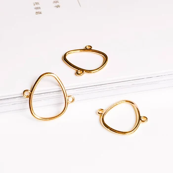 

ZEROUP KC Gold Plated Eardrop Pendant Charms Jewelry Component Diy Handmade Material for Earring Necklace 10pcs