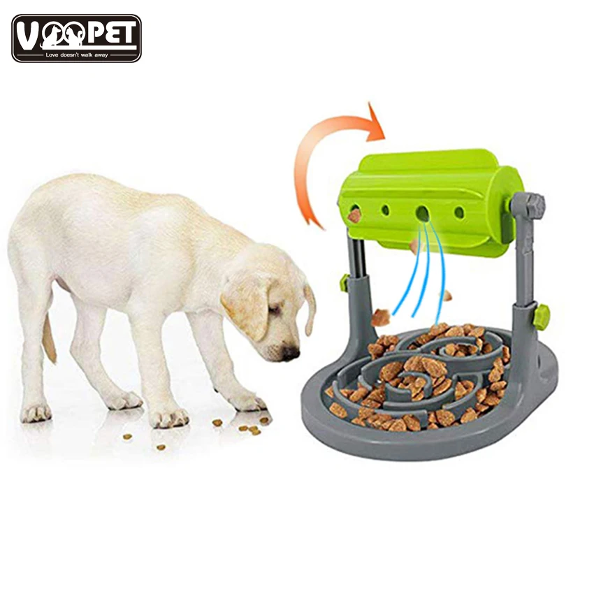 Leaky Feeder Toy Cute Drum-type Shape Puppy Dog Cat Pet Food Dispenser Treat Dog Food Feeder Kitten Dogs Cats Feeding Dishes