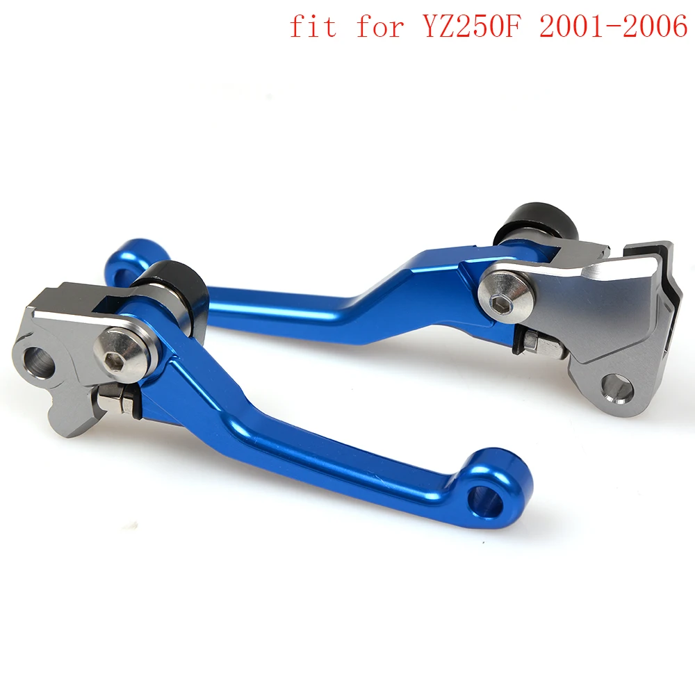 Для YAMAHA YZ125 YZ250 YZ250F YZ426F YZ450F YZ250X YZ 125 250 250F 426F 450F 250X ЧПУ Сводные сцепные рычаги Байк синий - Цвет: YZ250F 2001-2006