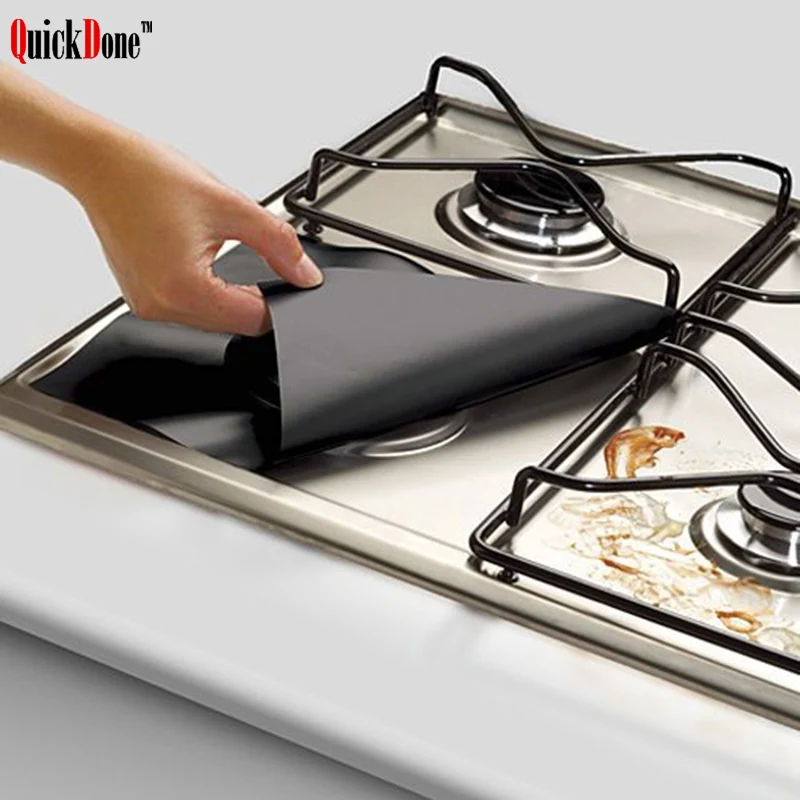 

QuickDone 2Pcs/set Non-stick Barbecue Grill Mat High Temperature Resistance Portable Outdoor Picnic Kitchen Oven Pad AKC6248