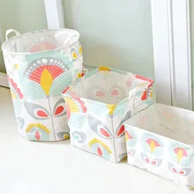 3 tamanho natural juten impermeável pe revestimento roupa interior brinquedo cesta de armazenamento artigos diversos armazenamento recipiente de papelaria caixas de lavanderia(China)