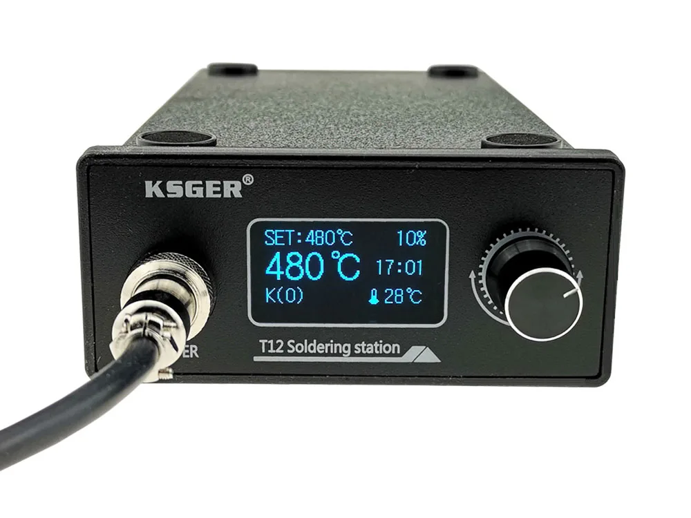 KSGER T12 паяльник станция DIY STM32 OLED V2.01 регулятор температуры насадки для инструментов ABS чехол FX9501 ручка быстрый нагрев