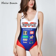 HELLO пляжный мягкий цельный купальник женский сексуальный купальный костюм с пуш-ап принтом женский купальник-монокини Новая женская пляжная одежда