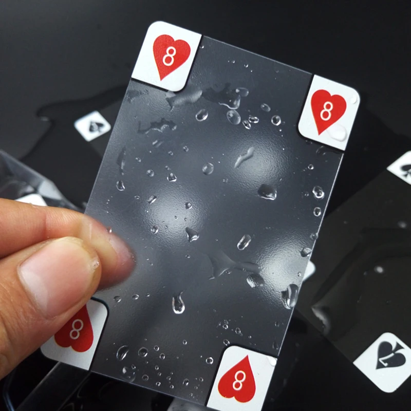 

New Transparent Waterproof PVC Poker Playing Cards Plastic Crystal Waterproof Wareable Ware Resistant