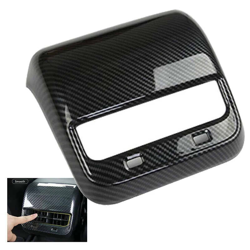 

Carbon Fiber Style Car Rear Air Vent Outlet Cover Trim high quality ABS interior moulding trim cover For Tesla Model 3 2018-2019