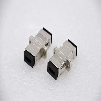 

100pcs NEW Optical Fiber Connector Telecom SC Multimode Fiber Coupler Simplex Single Core Metal Flange Adapter Wholesale