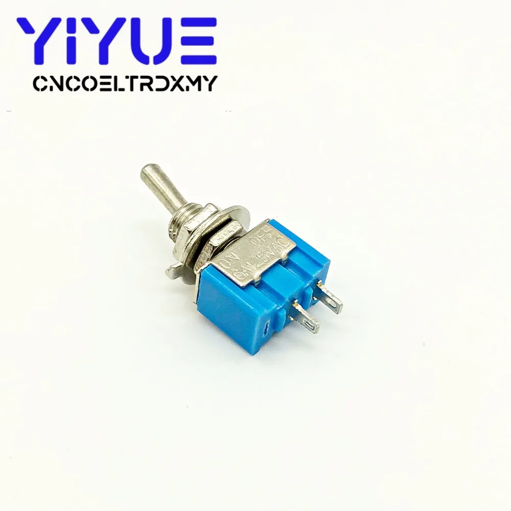5 шт. MTS-101 2-контактный SPST переключатель ВКЛ-ВЫКЛ 2 положения 6A 250 В AC мини электрические тумблеры 6 мм монтажное отверстие