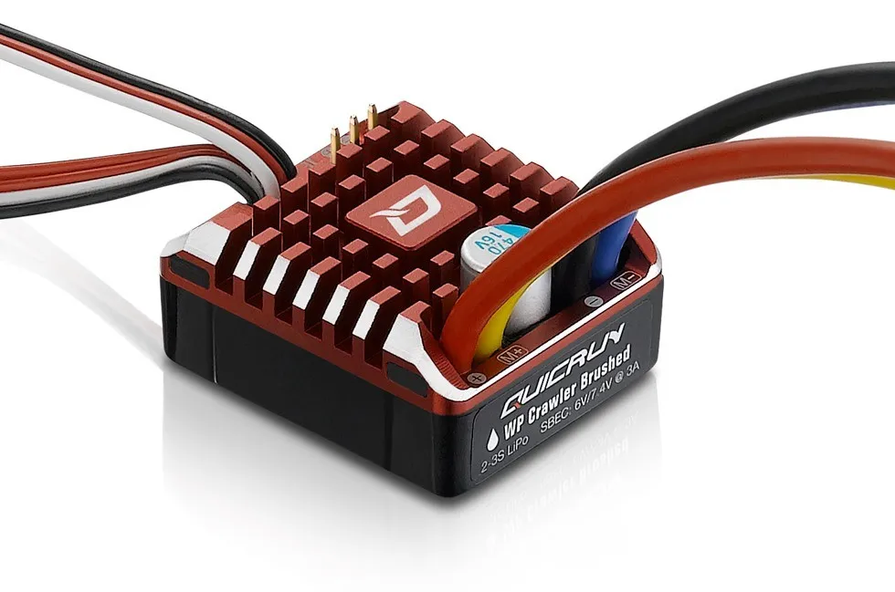 

Hobbywing QuicRun WP 1/10 1/8 RC Crawler Brushed ESC Whaterproof Speed Controller Build-in BEC With LED Programing Card F19396