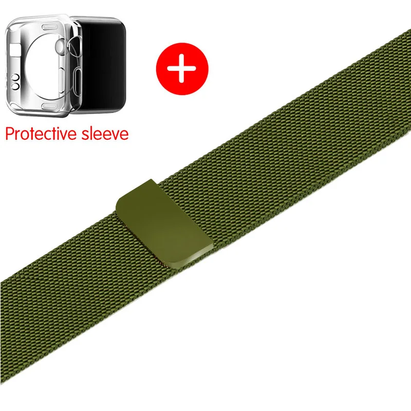 6green Миланская Нержавеющая сталь ремешок для Apple watch 42 мм 38 мм Миланский Браслет металлический магнитный релиз ремешок для iwatch серии 4321 - Цвет ремешка: 6green