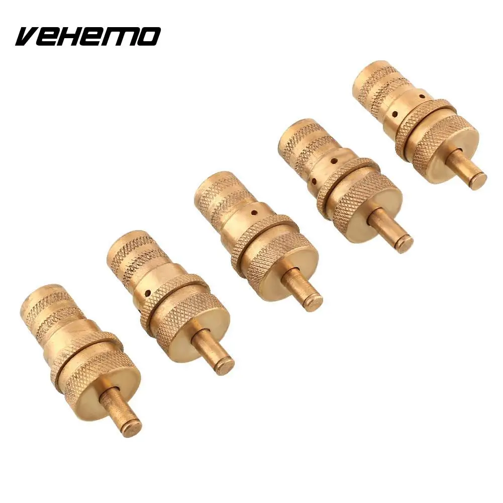 Vehemo 5x 4WD Brass Off Road Automatic Deflators bleeder Valve Set Kit