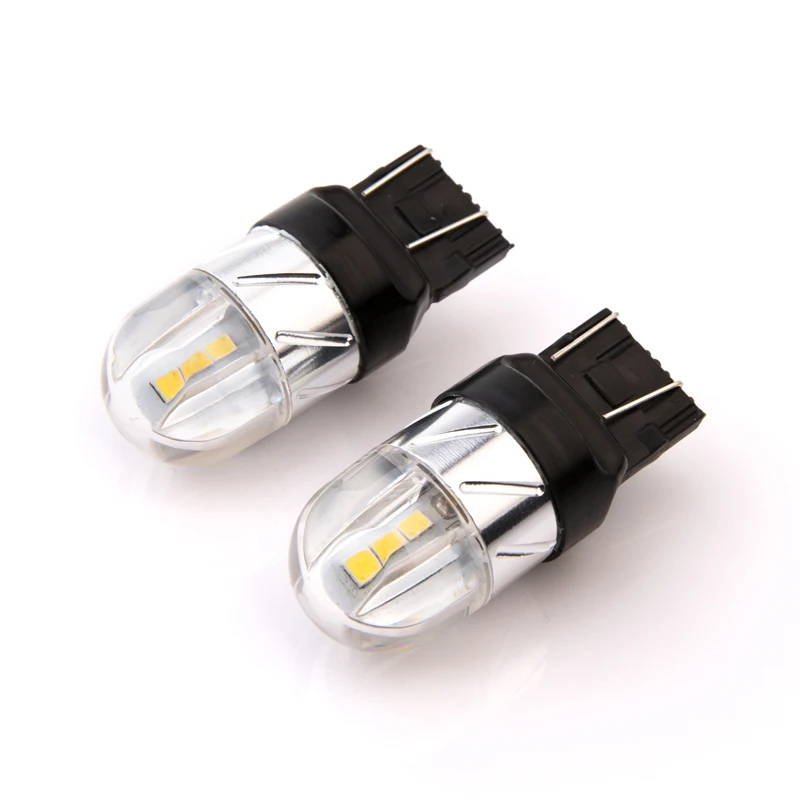 2x Led T20 7443 W21/5 w 3030 6SMD 4W Автомобильный светильник, светодиодный сигнал поворота, Тормозная лампа, задний фонарь, авто COB 12V