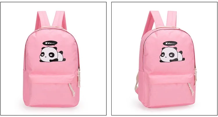 4 шт./компл. холст Для женщин, женские школьные сумки, школьные рюкзаки с принтом милой панды школьная сумка рюкзак для девочек-подростков рюкзак Moclila Sac WM750Z