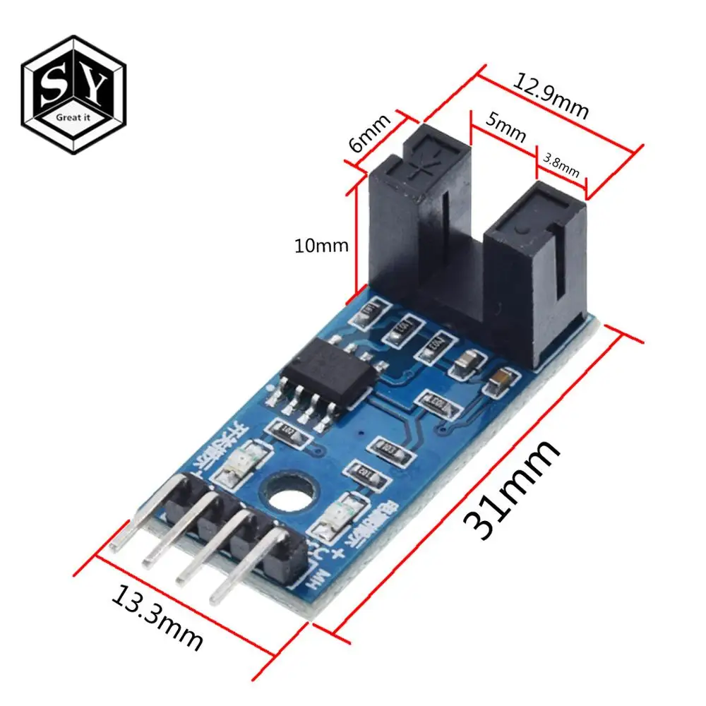 Здорово F249 4 контактный инфракрасный Скорость Сенсор модуль для Arduino/51/AVR/PIC 3,3 V-5 V Высокое качество