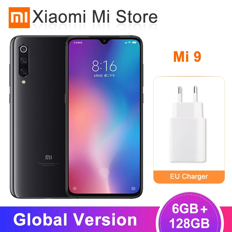 

Global Version Xiaomi Mi 9 6GB 128GB Mi9 Smartphone Snapdragon 855 Octa Core 6.39" 48MP Triple Cameras Support NFC Android Pay