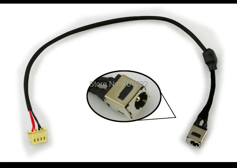 Тетрадь ноутбук Разъем питания постоянного тока для ноутбука Toshiba Satellite L655 L655D зарядки Порты и разъёмы розетка Соединитель с кабелем PJ124 DD0BL6TH000