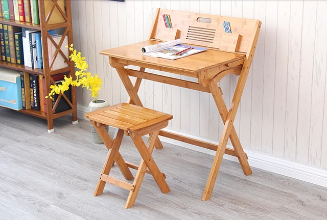 Modern Bamboo Computer Desk Folding Table Furniture Children Modern Bamboo Computer Desk Folding Table Furniture Children Study For Kids Foldable Compact
