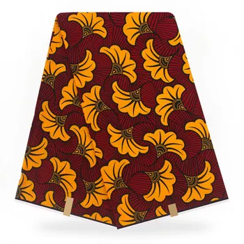 

Latest African Wax Print Dress Fabric 100% Cotton pagne wax ankara fabrics for wedding party DF-150