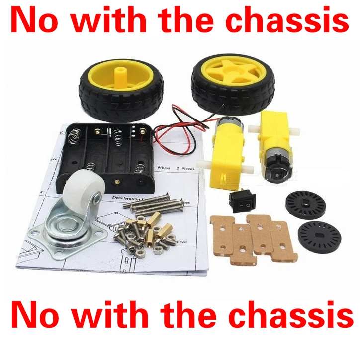 1/комплект 2WD умный робот автомобиль нет с шасси/DC3-6V TT Мотор 125 об/мин/Интеллектуальные автомобильные колеса для Arduino DIY kit