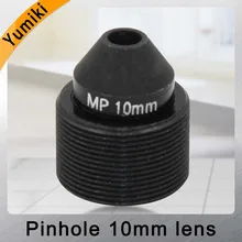 Yumiki HD 2,0 мегапикселя 10 мм Пинхол объектив, CCTV камера объектив, M12 крепление, формат изображения 1/", F1.6, фиксированная диафрагма
