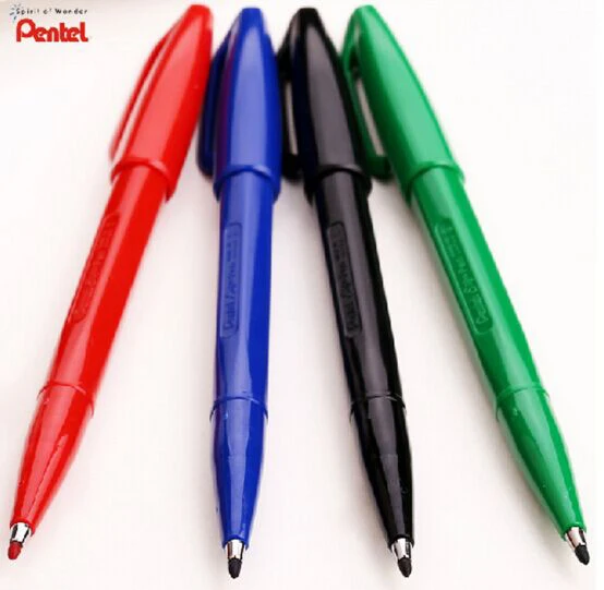 4pcs/lot paint brush Pentel sketch pen signature pen line pen hand