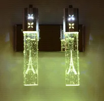 

Brief led crystal wall lamp bubble crystal column bed-lighting living room wall lamp column mirror light