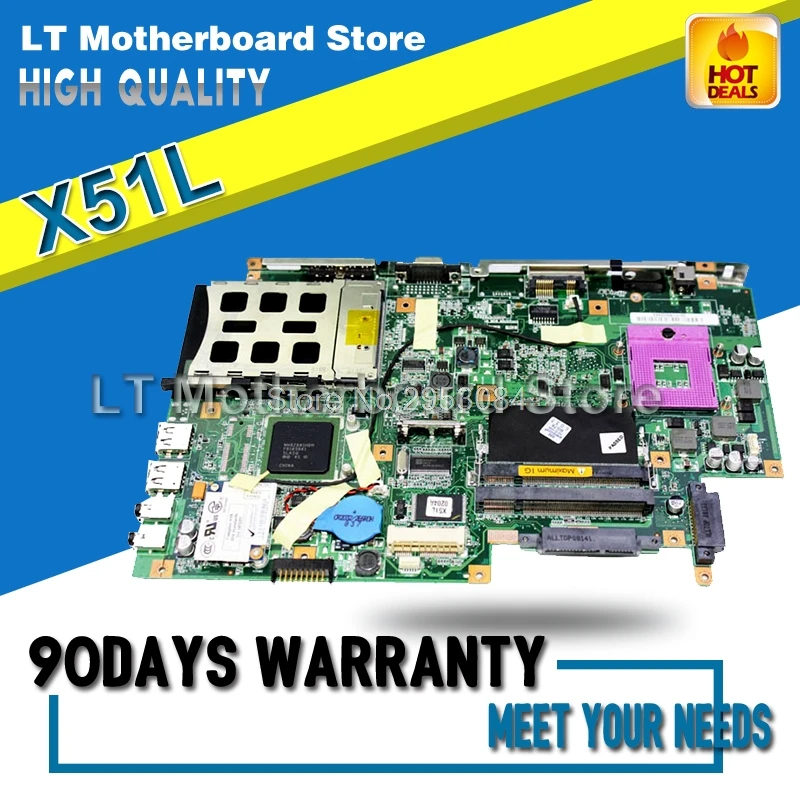 

For ASUS X51L X58L X571LE REV:2.1 08G2005XB21Q Laptop Motherboard System Board Main Board Mainboard Card Logic Board Tested Well