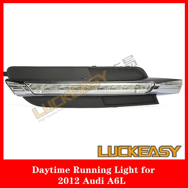 

luckeasy drl for AUDI A6L  2013 2014 LED fog lights highlight modified daytime running lamp