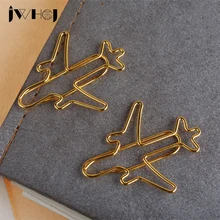 10 шт./партия Золотой Самолет Форма бумага клип материал Эсколар закладки для книг канцелярские принадлежности Школьные принадлежности papelaria подарок ребенку
